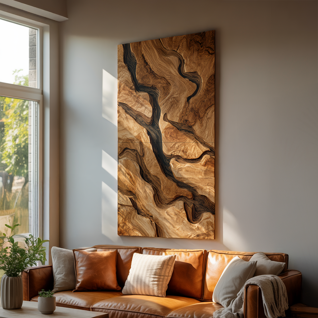 Handcrafted Wooden Wall Art Sculpture For Bedroom