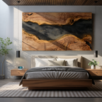 Handcrafted Solid Wood Wall Art For Bedroom Decor