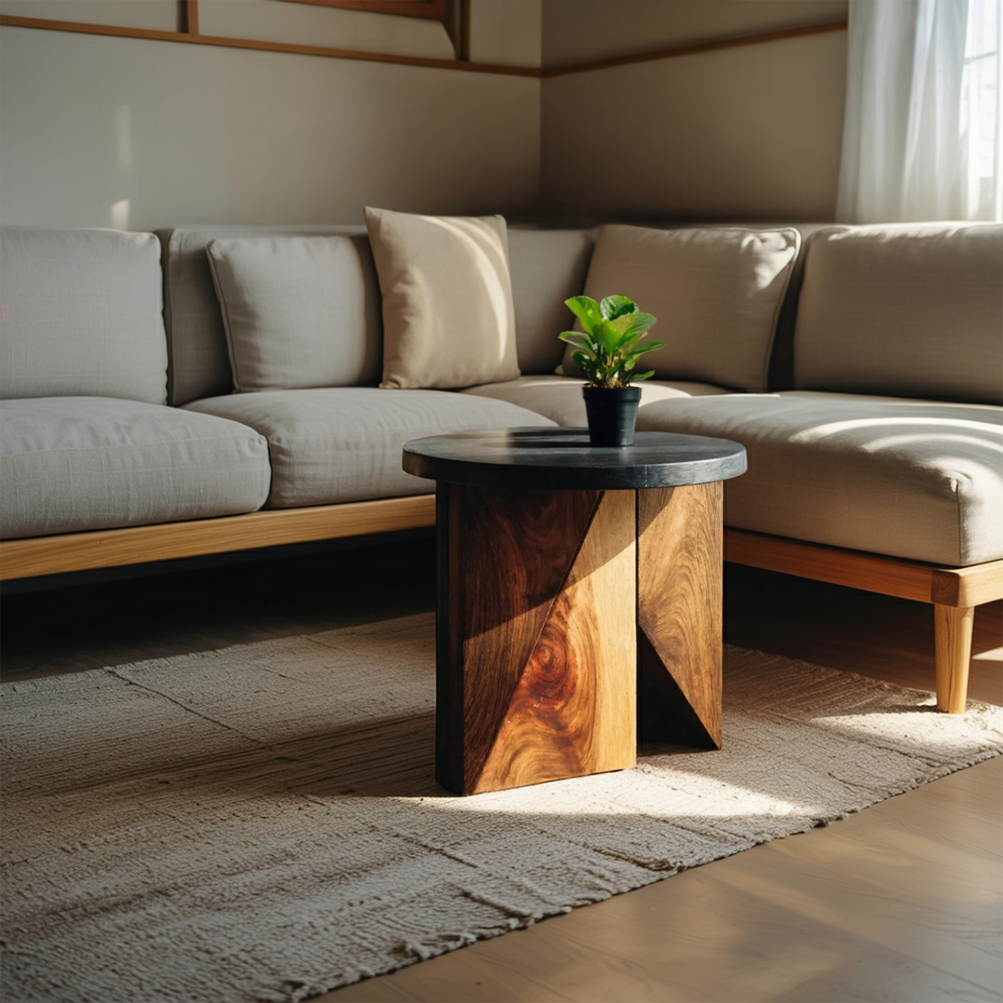 Farmhouse Solid Wood End Table For Cozy Bedside Table