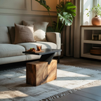 Mid Century Wooden Side Table For Living Room Accent Decor