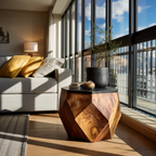 Farmhouse Live Edge Side Table For Entryway Furniture