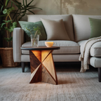 Farmhouse Live Edge Side Table For Natural Interior Decor