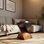 Handcrafted Wooden Side Table For Living Room Art Style