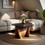 Handcrafted Solid Wood End Table For Minimalist Bedroom
