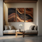 Handcrafted Rectangle Solid Wood Wall Art For Living Room