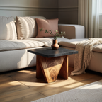Handcrafted Solid Wood End Table For Minimalist Bedroom