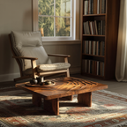Modern Irregular Solid Wood Coffee Table For Furniture Decor