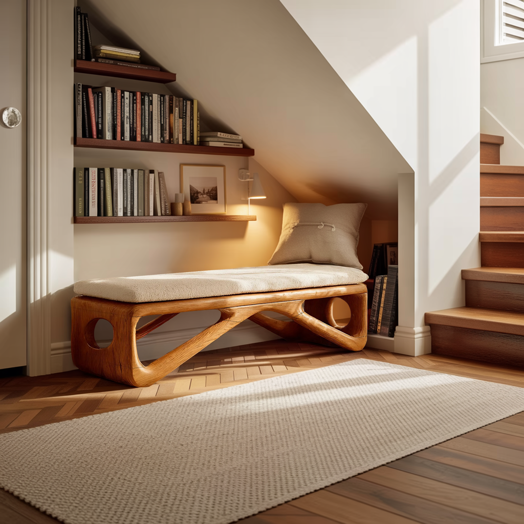 Farmhouse Wooden Bench For Cozy Bedroom Corners