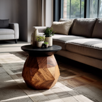 Modern Solid Wood End Table For Minimal Interior Design