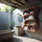 Modern Wall Mounted Bathroom Shelf For Bathroom Decor