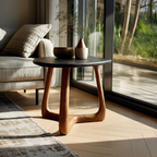 Modern Wooden Side Table For Scandinavian Living Space