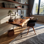 Handcrafted Solid Wood Desk For Bedroom Decor