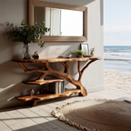 Handcrafted Solid Wood Console Table For Modern Entryway Furniture Decor