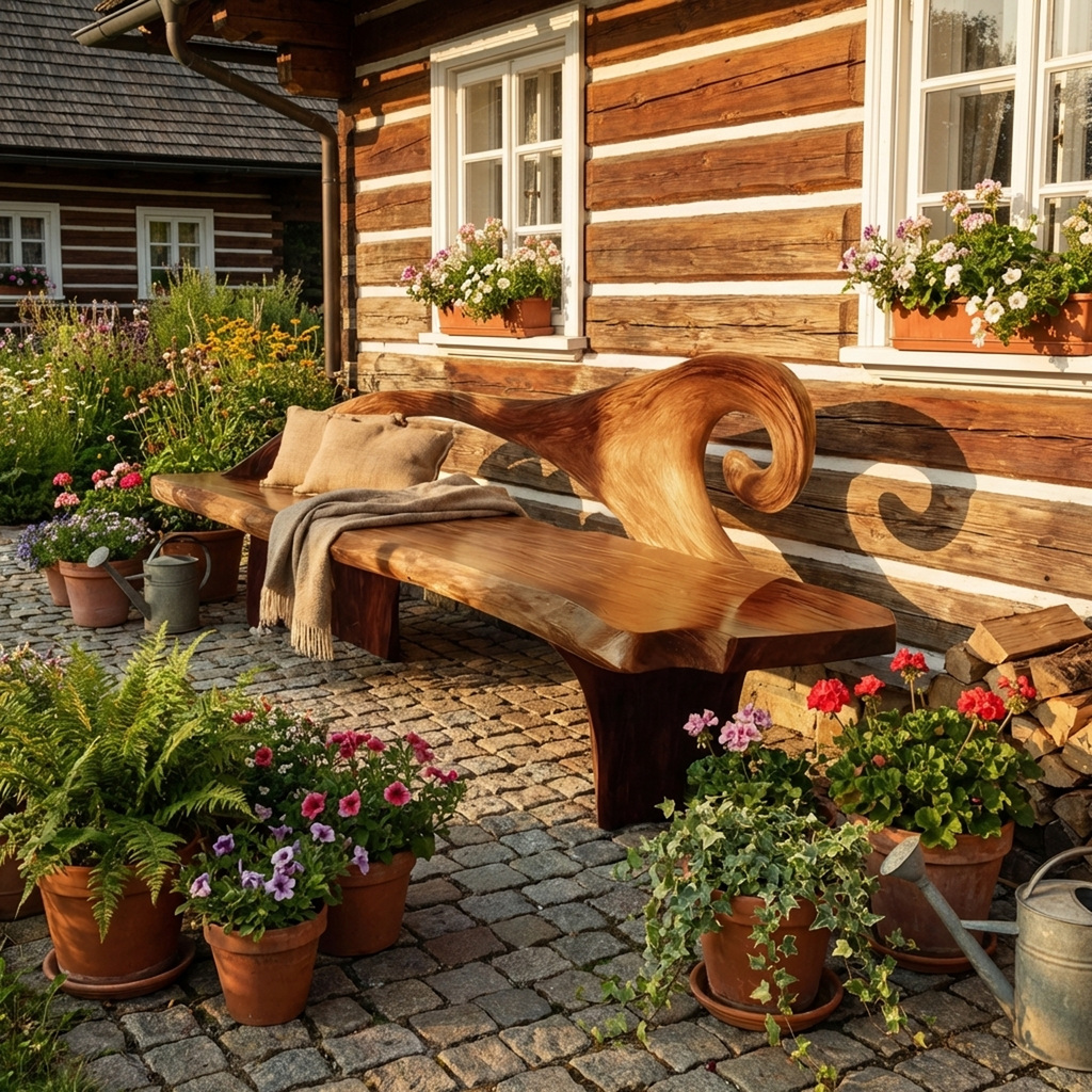 Natural Rustic Wood Entryway Bench For Home Hallway