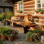 Natural Rustic Wood Entryway Bench For Home Hallway