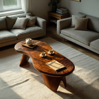 Farmhouse Irregular Abstract Coffee Table For Living Room