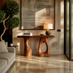 Handcrafted Live Edge Console Table Artistic Wood For Entryway Design