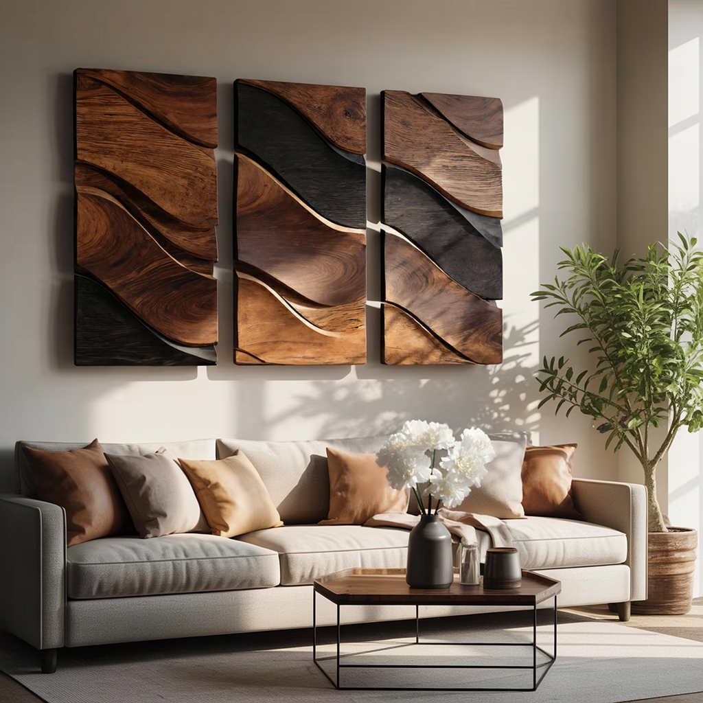 Farmhouse Rectangular Wooden Wall Art For Bedroom Decor