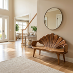 Handcrafted Entryway Bench In Solid Wood For Home Use