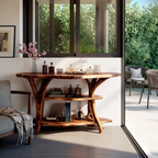 Handcrafted Wooden Live Edge Console Table For Stylish Entryway Furniture