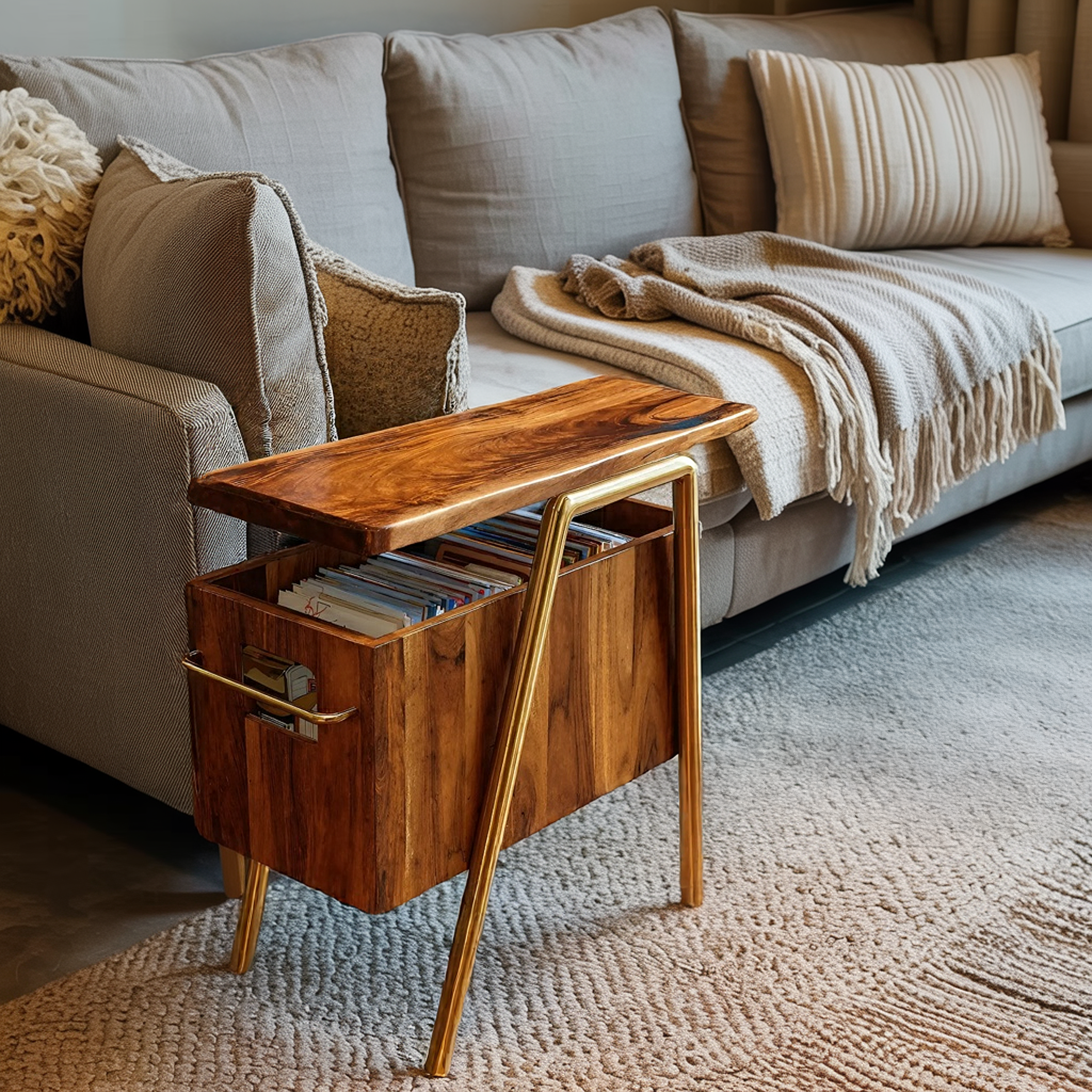 Handcrafted Wooden Side Table For Furniture Decoration