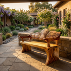 Live Edge Wooden Entryway Bench For Interior Home Decor