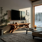 Elegant Curved TV Cabinet For Contemporary Home Decor