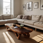 Modern Solid Wood Live Edge Coffee Table For Living Room
