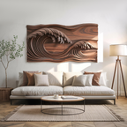 Ocean Wave Wall Sculpture For Bedroom