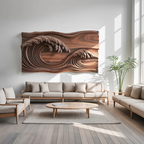 Ocean Wave Wall Sculpture For Bedroom