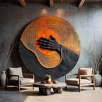 Handcrafted Wooden Wall Art Sculpture For Entryway Wall Decor