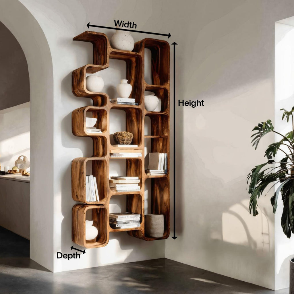 Modern Bookshelf With Integrated Compartments For Living Room