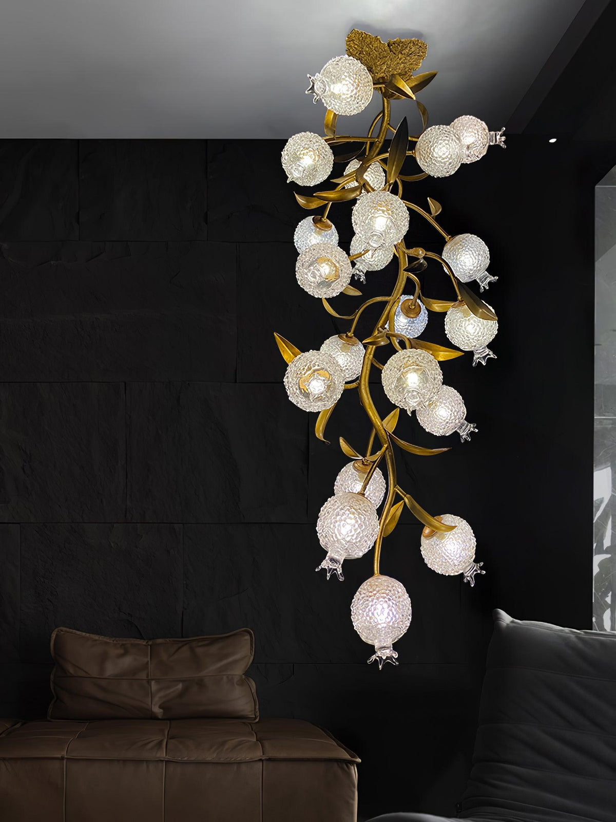 Pomegranate Brass Branch Chandelier - ∅ 19.7″ x H 51.2″ / Dia 50cm x H 130cmDark Coppercasivra