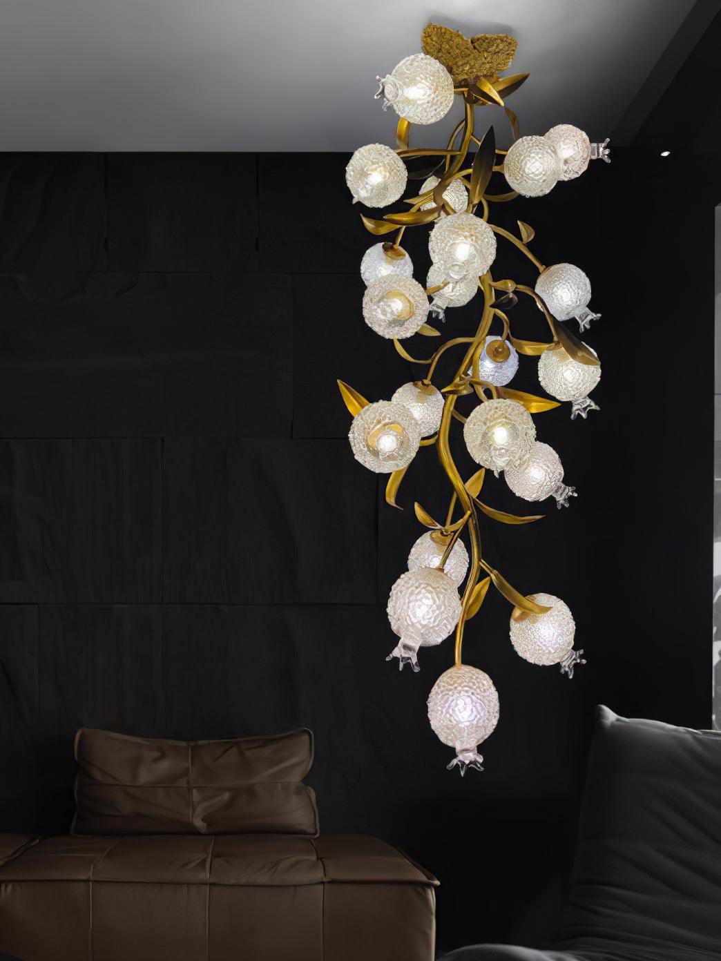 Pomegranate Brass Branch Chandelier - ∅ 19.7″ x H 51.2″ / Dia 50cm x H 130cmDark Coppercasivra