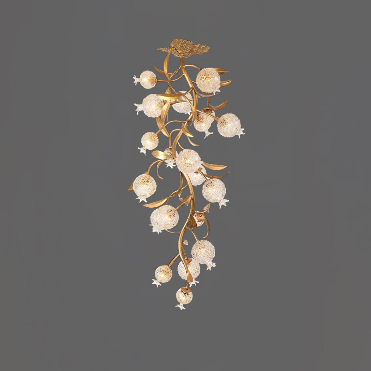 Pomegranate Brass Branch Chandelier - ∅ 19.7″ x H 51.2″ / Dia 50cm x H 130cmDark Coppercasivra