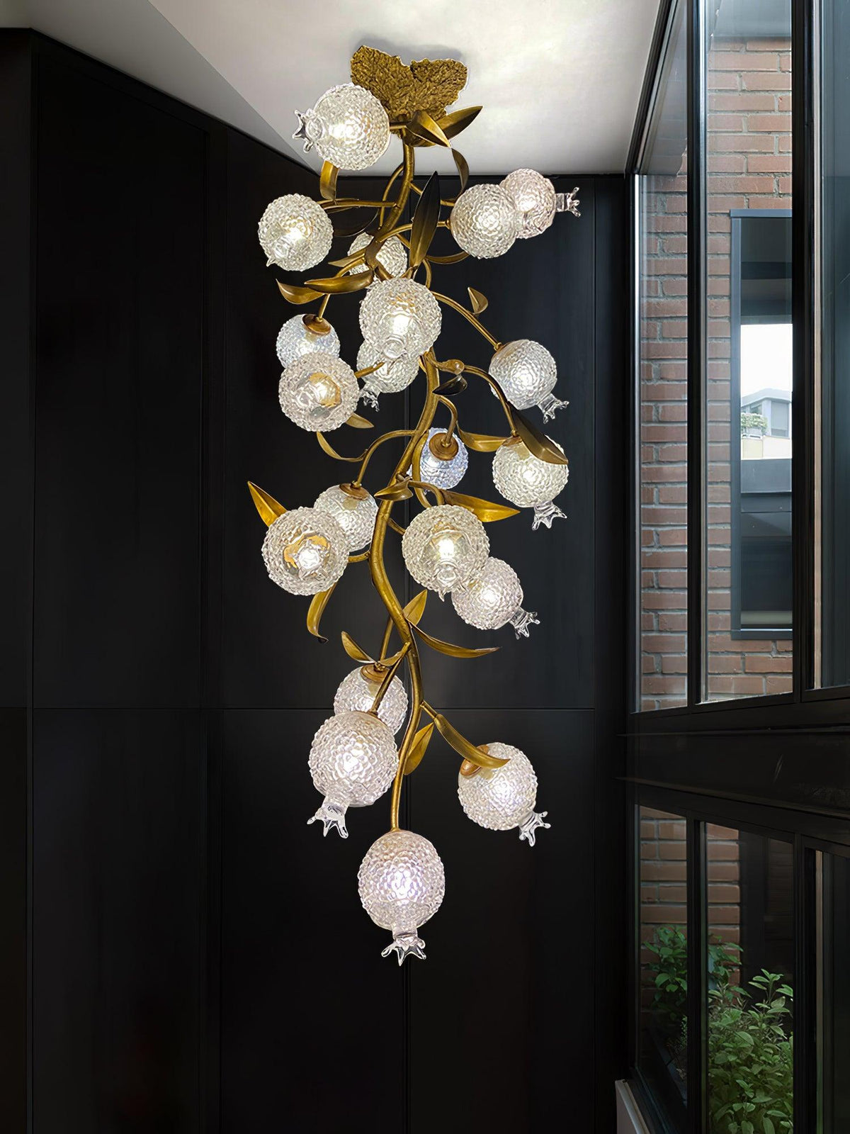 Pomegranate Brass Branch Chandelier - ∅ 19.7″ x H 51.2″ / Dia 50cm x H 130cmDark Coppercasivra