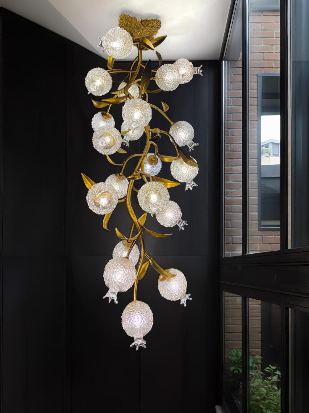 Pomegranate Brass Branch Chandelier - ∅ 19.7″ x H 51.2″ / Dia 50cm x H 130cmDark Coppercasivra