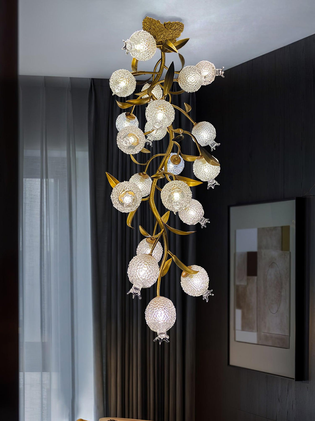 Pomegranate Brass Branch Chandelier - ∅ 19.7″ x H 51.2″ / Dia 50cm x H 130cmDark Coppercasivra
