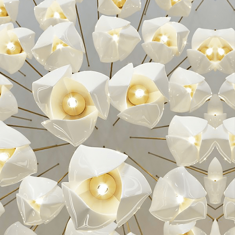 Postmodern Ceramic Branch Chandelier - 32 Lightscasivra
