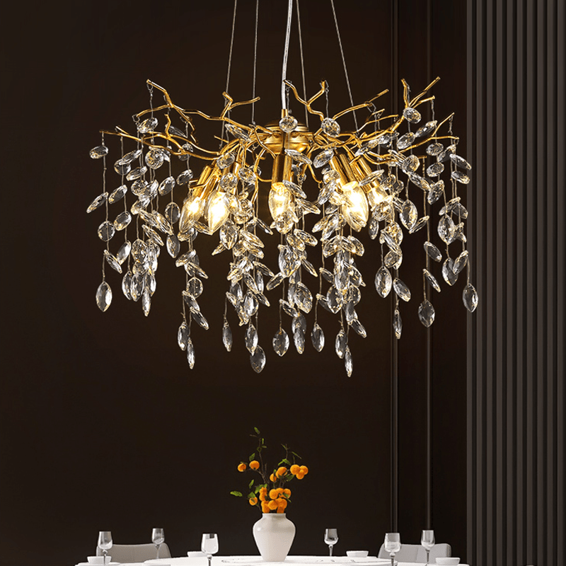Postmodern Creative Crystal Branch Chandelier - 23.62" diamcasivra