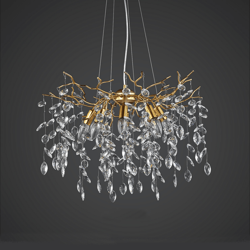 Postmodern Creative Crystal Branch Chandelier - 23.62" diamcasivra
