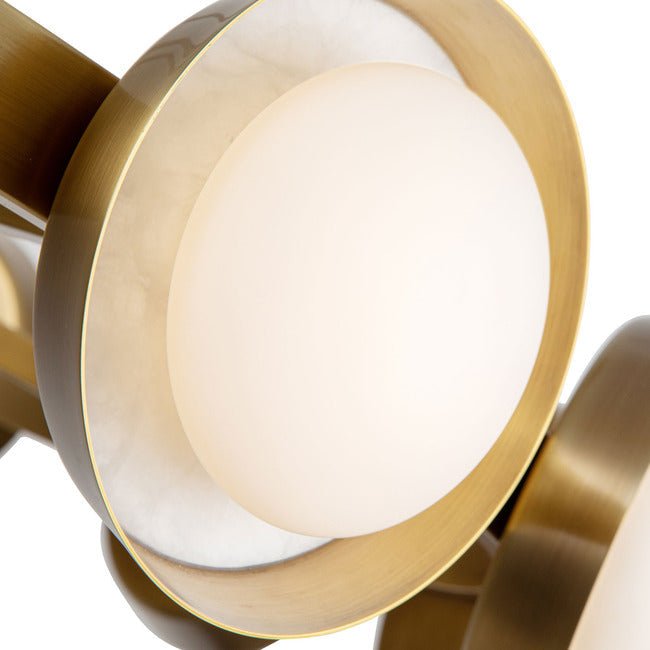 PrismFlow Alabaster Metal Chandelier - Urban Bronzecasivra