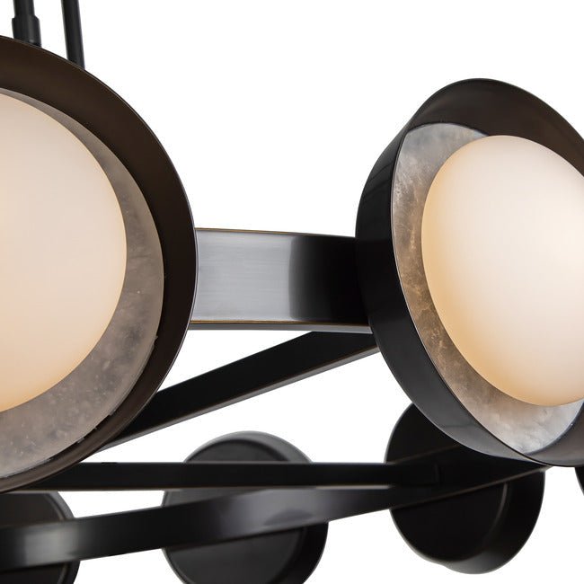 PrismFlow Alabaster Metal Chandelier - Urban Bronzecasivra