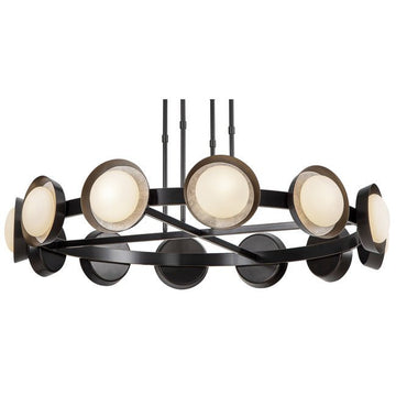 PrismFlow Alabaster Metal Chandelier - Urban Bronzecasivra