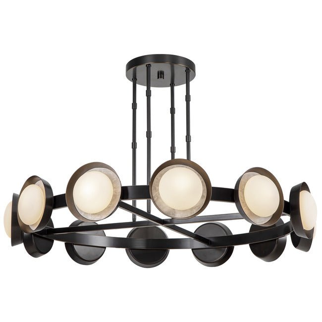 PrismFlow Alabaster Metal Chandelier - Urban Bronzecasivra