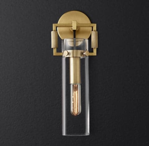 Machinist Glass Cylinder Wall Sconce