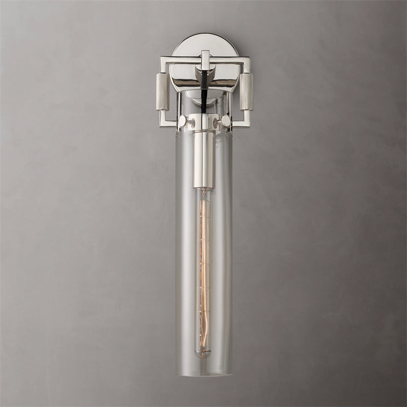 Machinist Glass Cylinder Wall Sconce