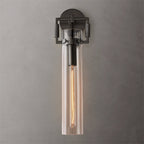 Machinist Glass Cylinder Wall Sconce