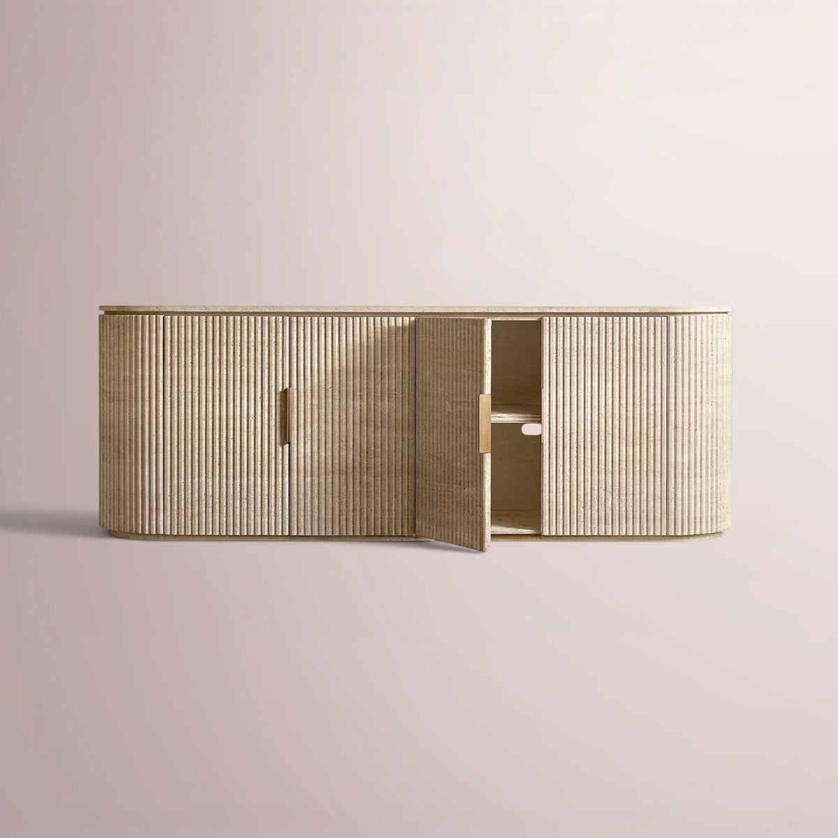 Solenne Reeded Stone Sideboard