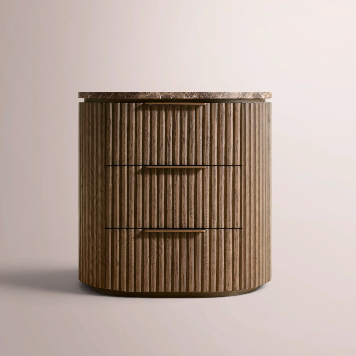 Solenne Emperador Closed Bedside Table